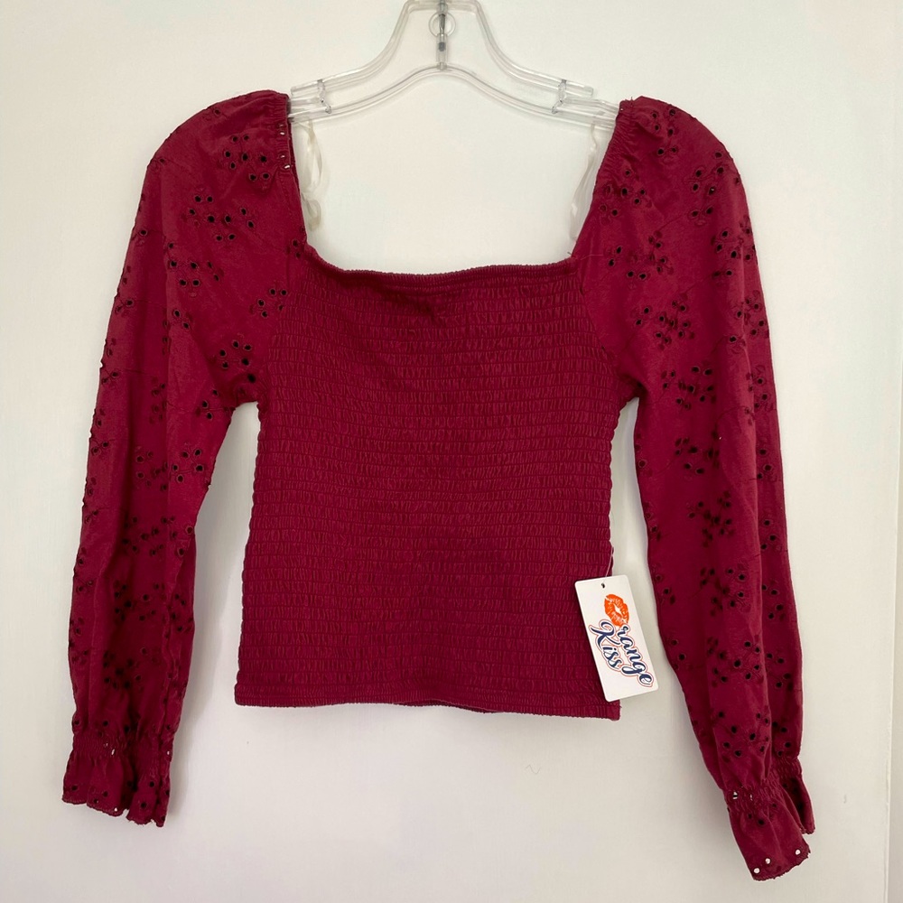 NWT Burgundy Top